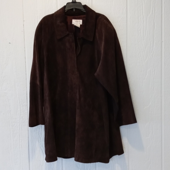 Talbots Dark Brown Suede Leather Jacket - Picture 3 of 8